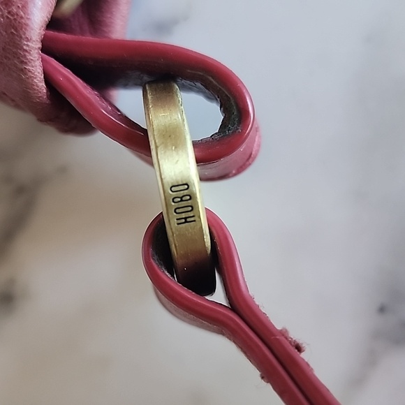 HOBO International Cardinal Red Distressed Leather Crossbody - Picture 16 of 17
